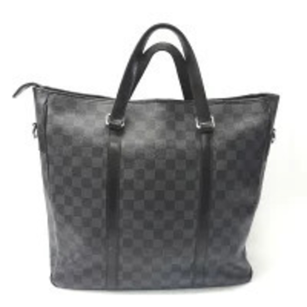 Louis Vuitton Shoulder Tadao Bag Damier Graphite Tote Black